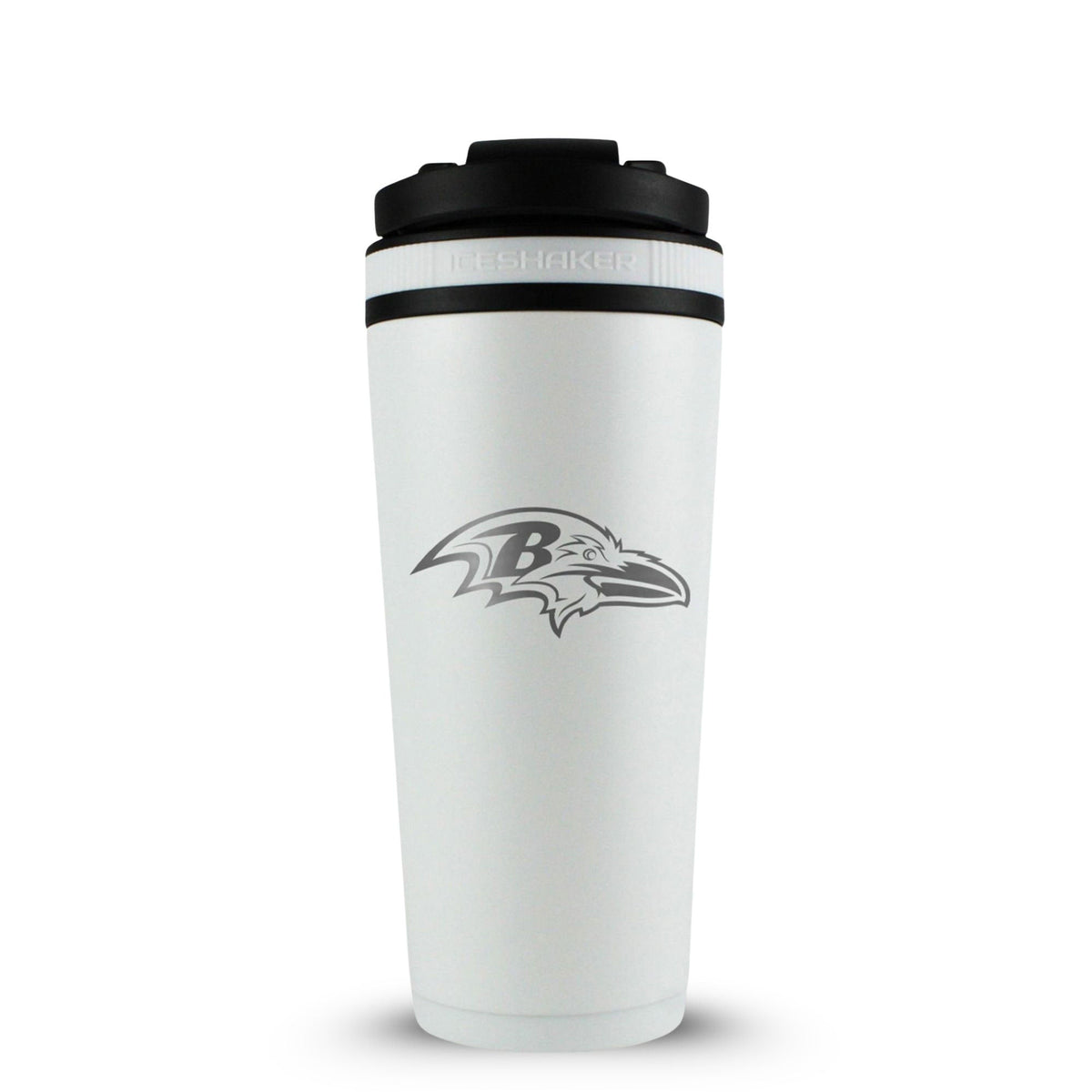 Officially Licensed Baltimore Ravens 26oz Ice Shaker - White