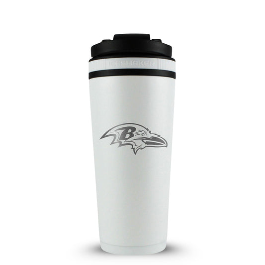 Officially Licensed Baltimore Ravens 26oz Ice Shaker - White