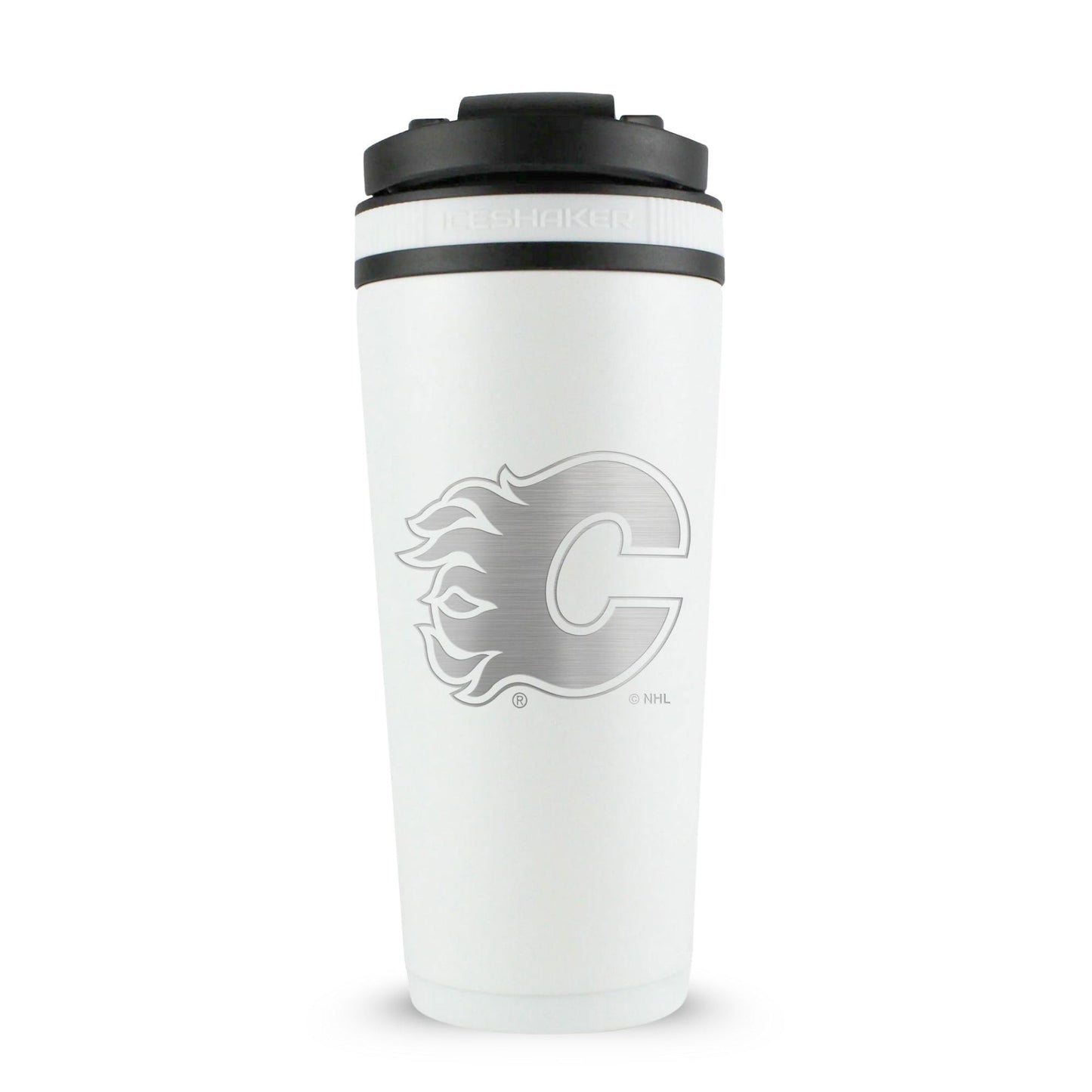 Officially Licensed Calgary Flames 26oz Ice Shaker - White