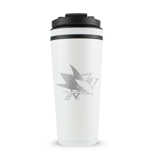 Officially Licensed San Jose Sharks 26oz Ice Shaker - White