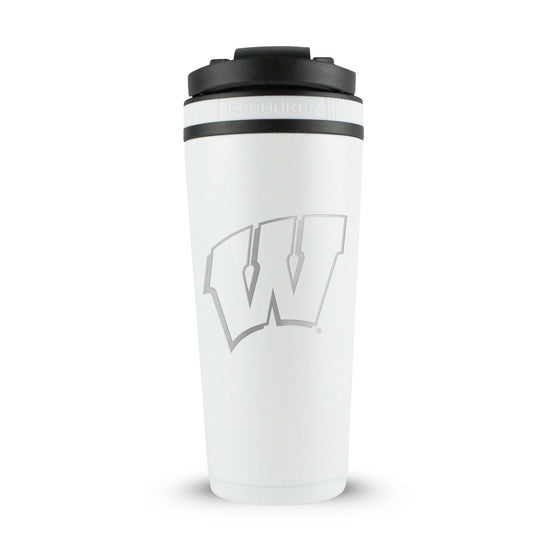 Officially Licensed University of Wisconsin 26oz Ice Shaker - White