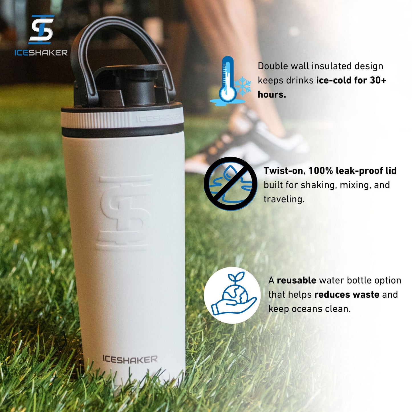 Officially Licensed New York Giants 26oz Ice Shaker - White