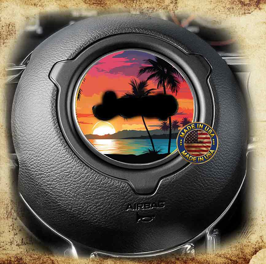 Palm Beach Steering wheel decal 185
