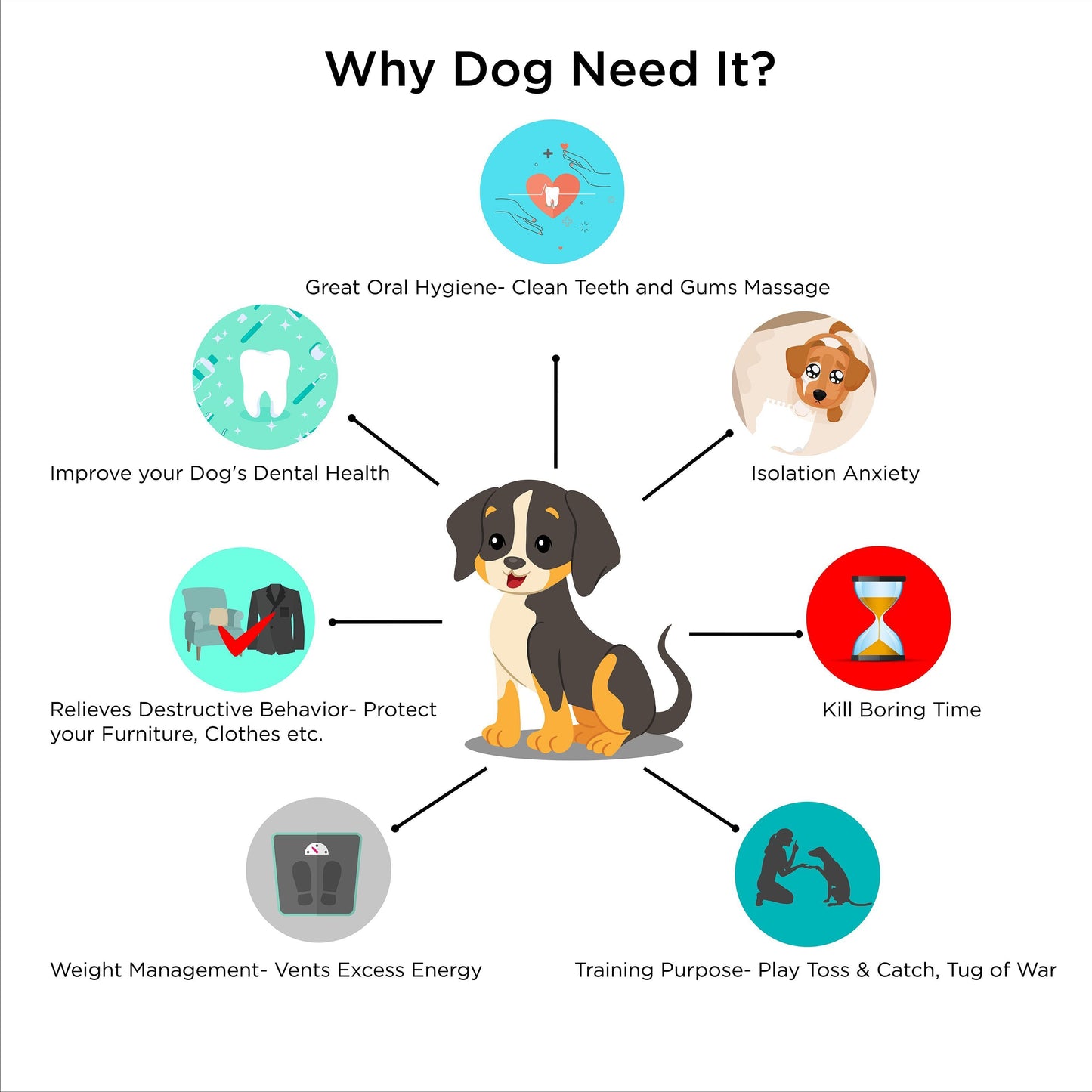 ExionPro Natural Leather Slipper Dog Toy with Non Toxic Fiber Stuffing - Red/Yellow Color