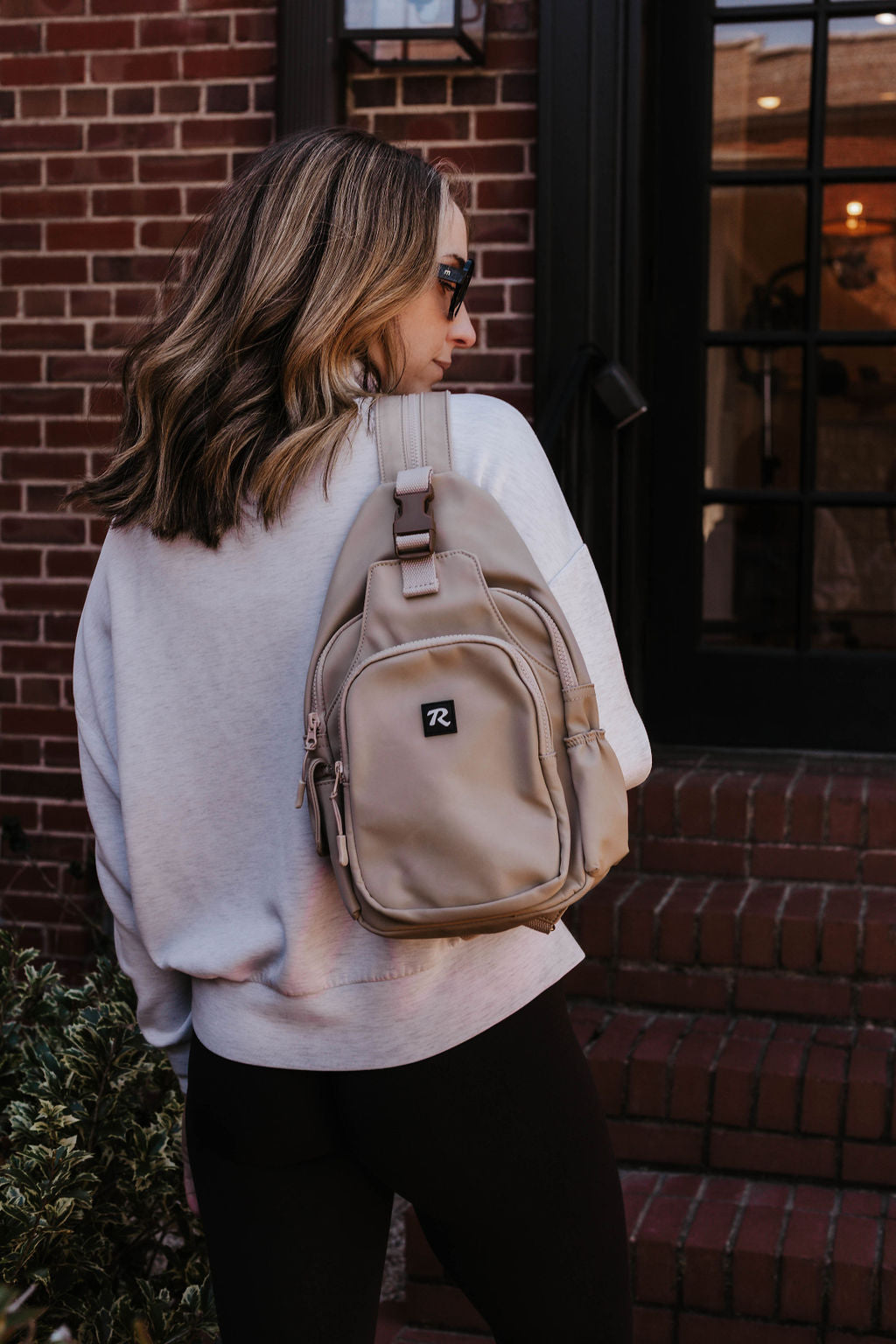 Lorene Sling Backpack | Reveille Khaki Nylon