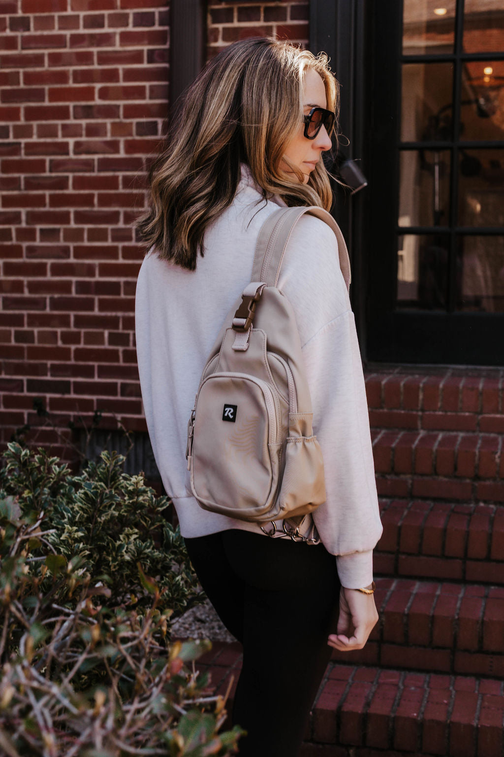 Lorene Sling Backpack | Reveille Khaki Nylon