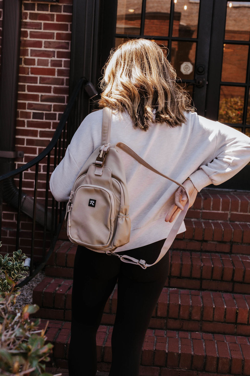 Lorene Sling Backpack | Reveille Khaki Nylon