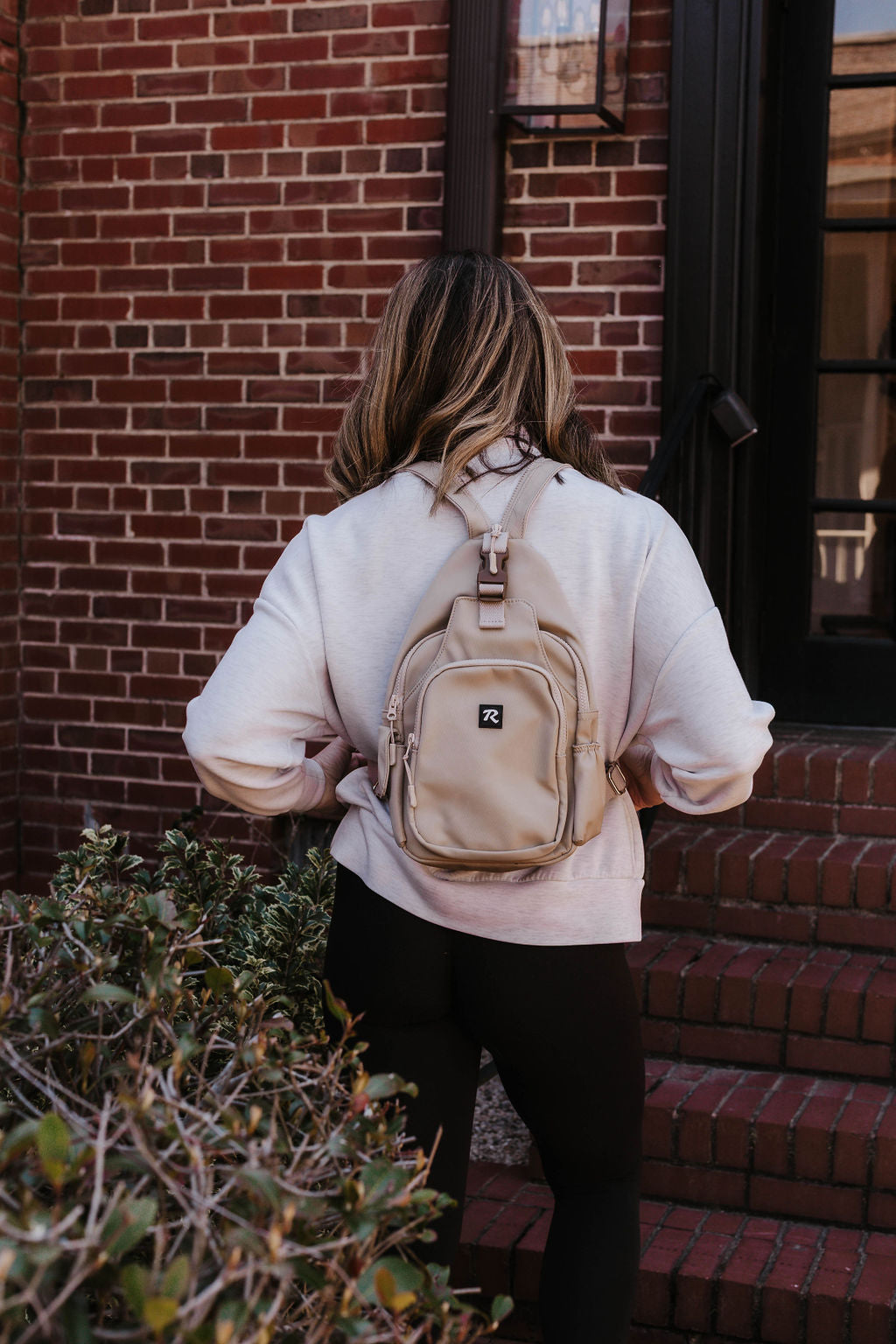 Lorene Sling Backpack | Reveille Khaki Nylon