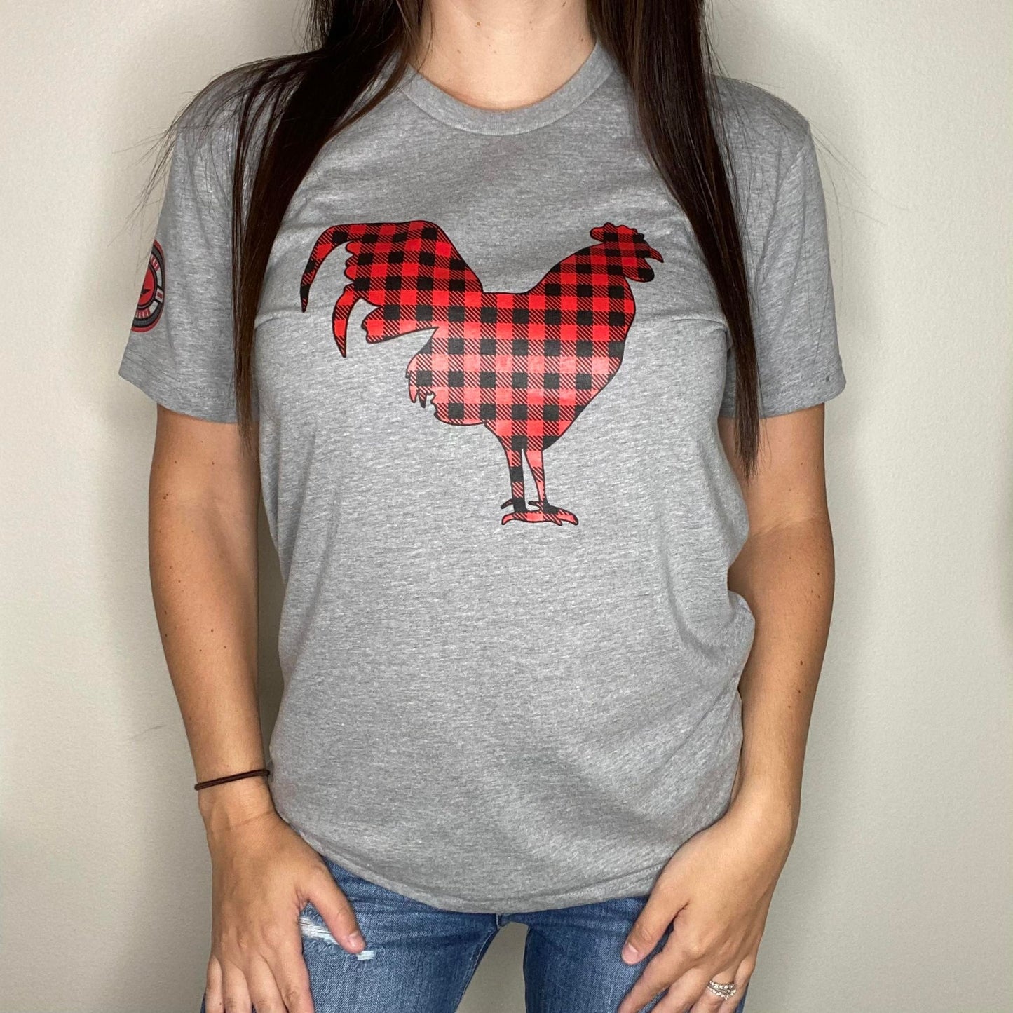 Buff Check Plaid Rooster Tee