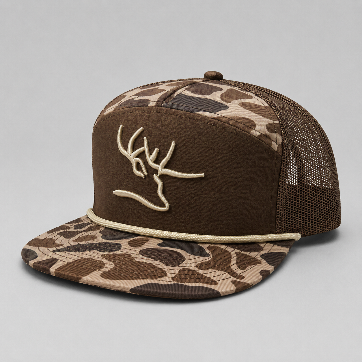 7 Panel Duck Camo Embroidered