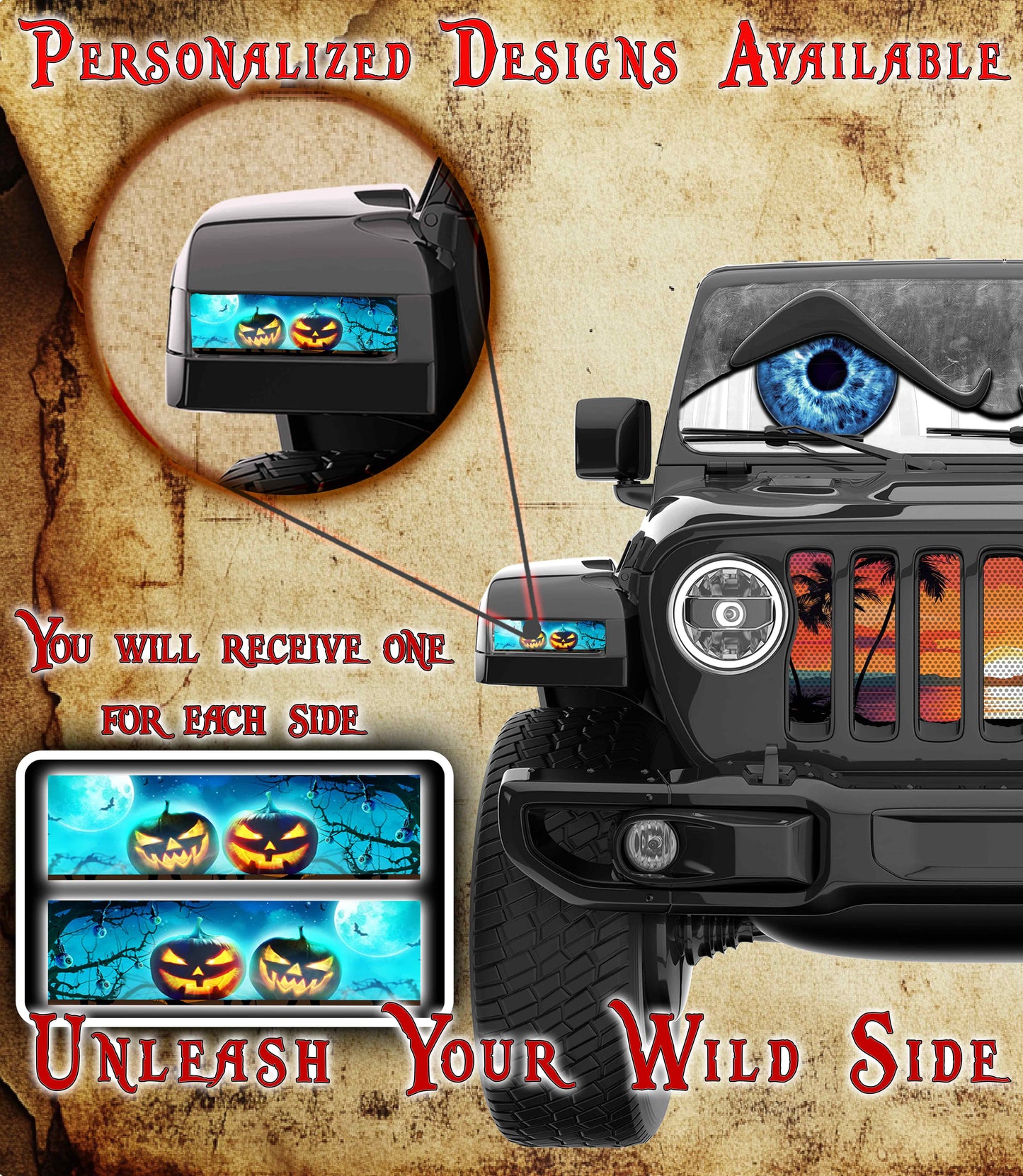 Pumpkins Jl and Gladiator Turn signal decal. 27