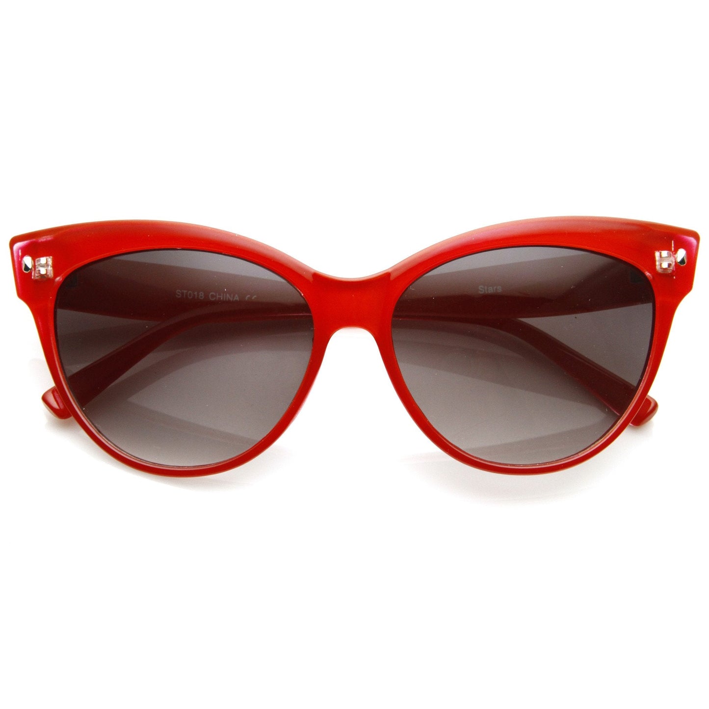 High Pointed Tip Inset Frame Oversize Cat Eye Sunglasses 8462