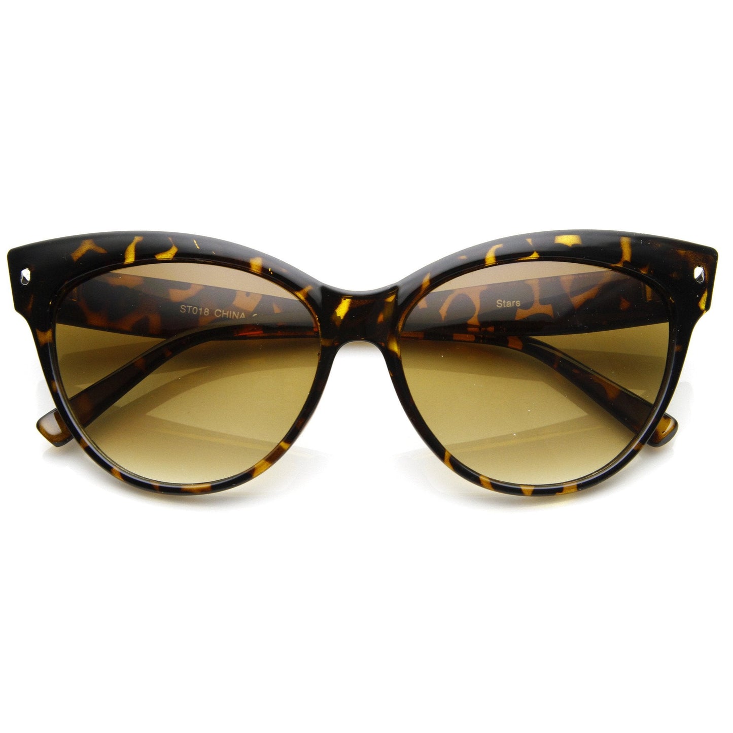 High Pointed Tip Inset Frame Oversize Cat Eye Sunglasses 8462