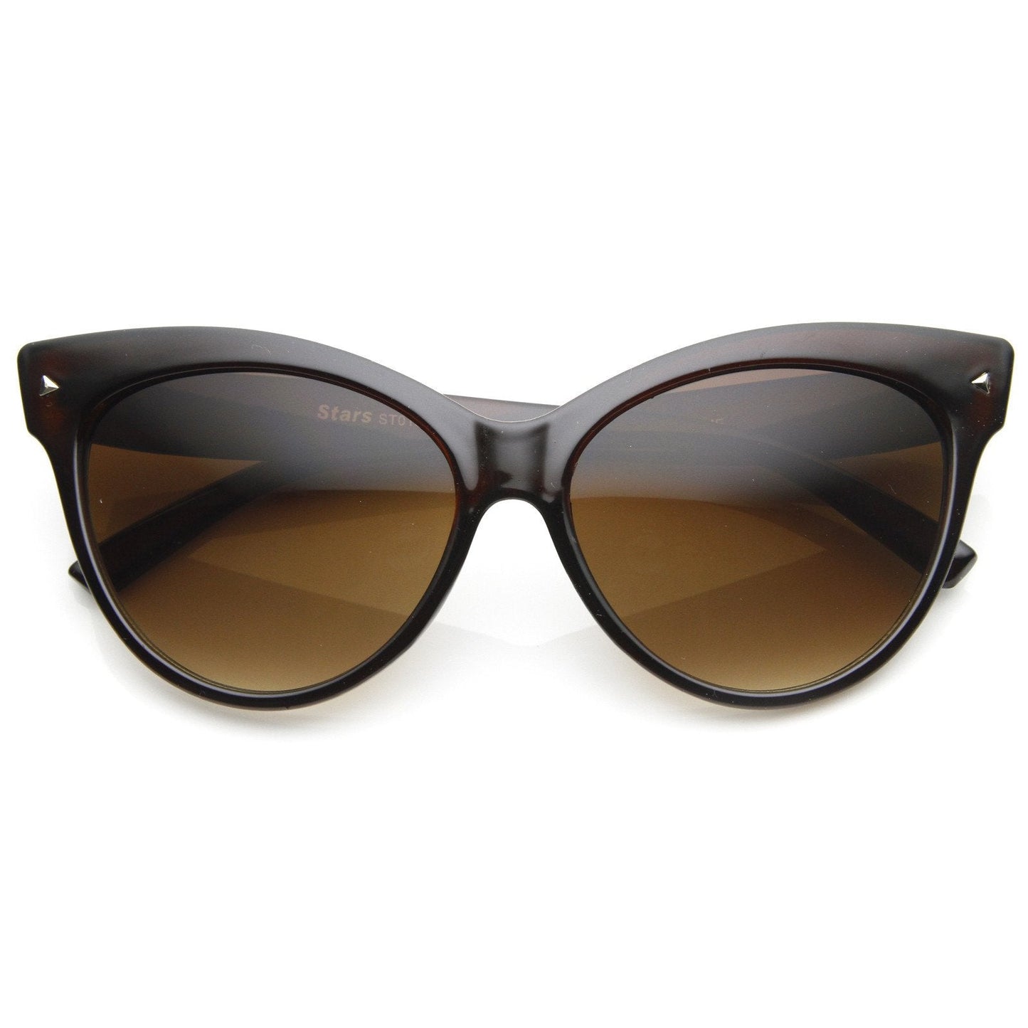 High Pointed Tip Inset Frame Oversize Cat Eye Sunglasses 8462