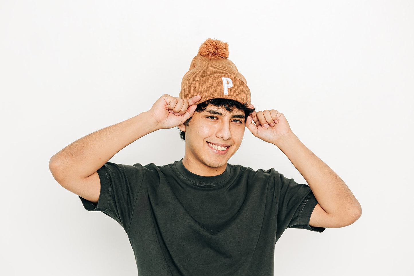 Letter Pom Pom Hat