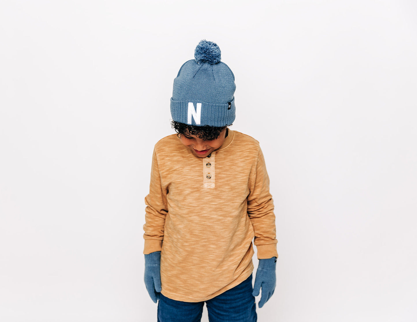 Letter Pom Pom Hat