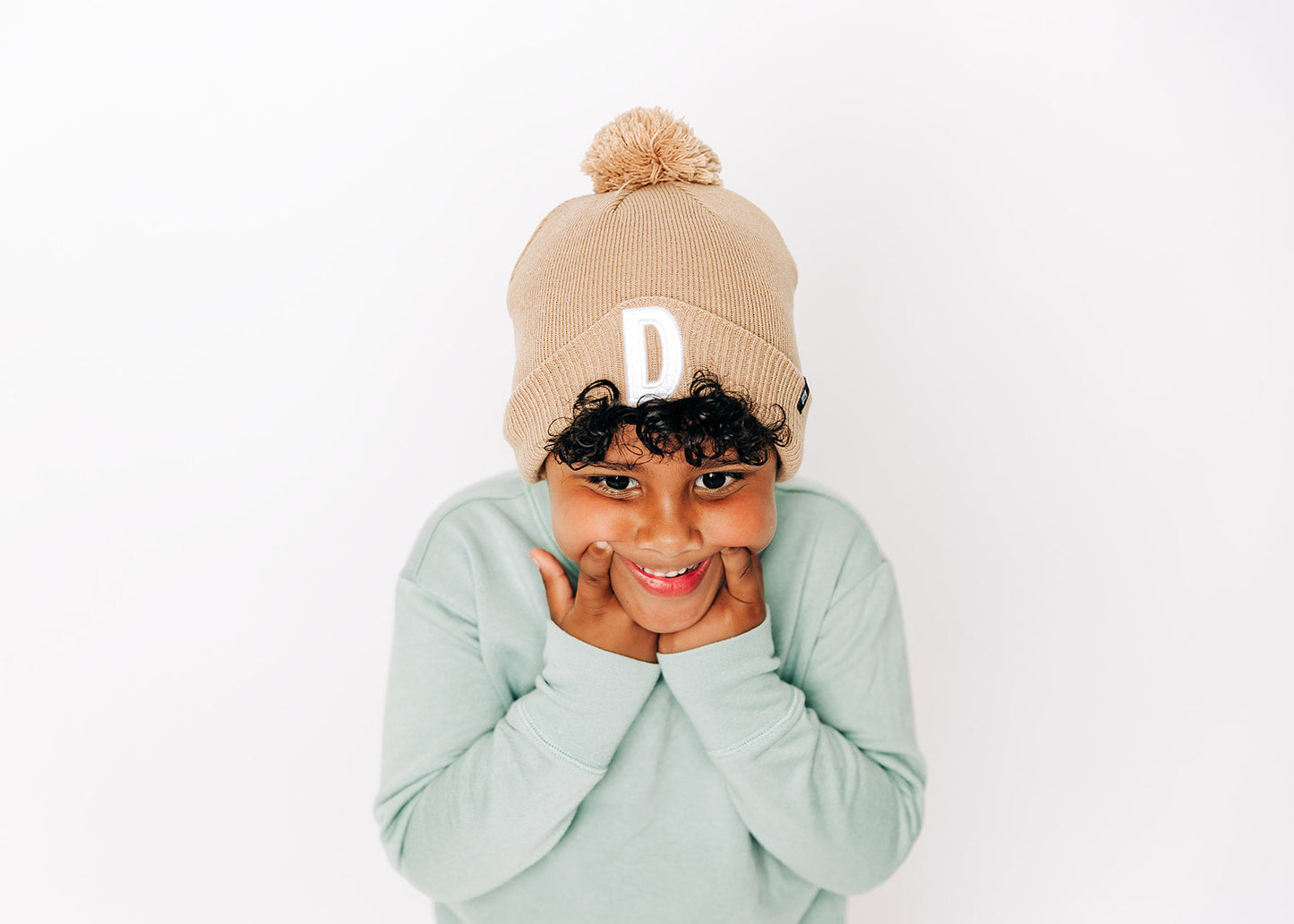 Letter Pom Pom Hat