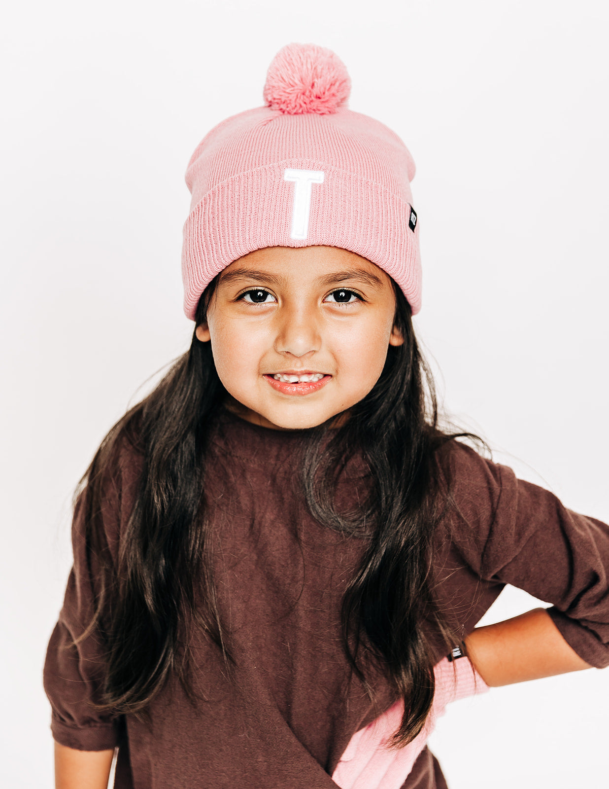 Letter Pom Pom Hat