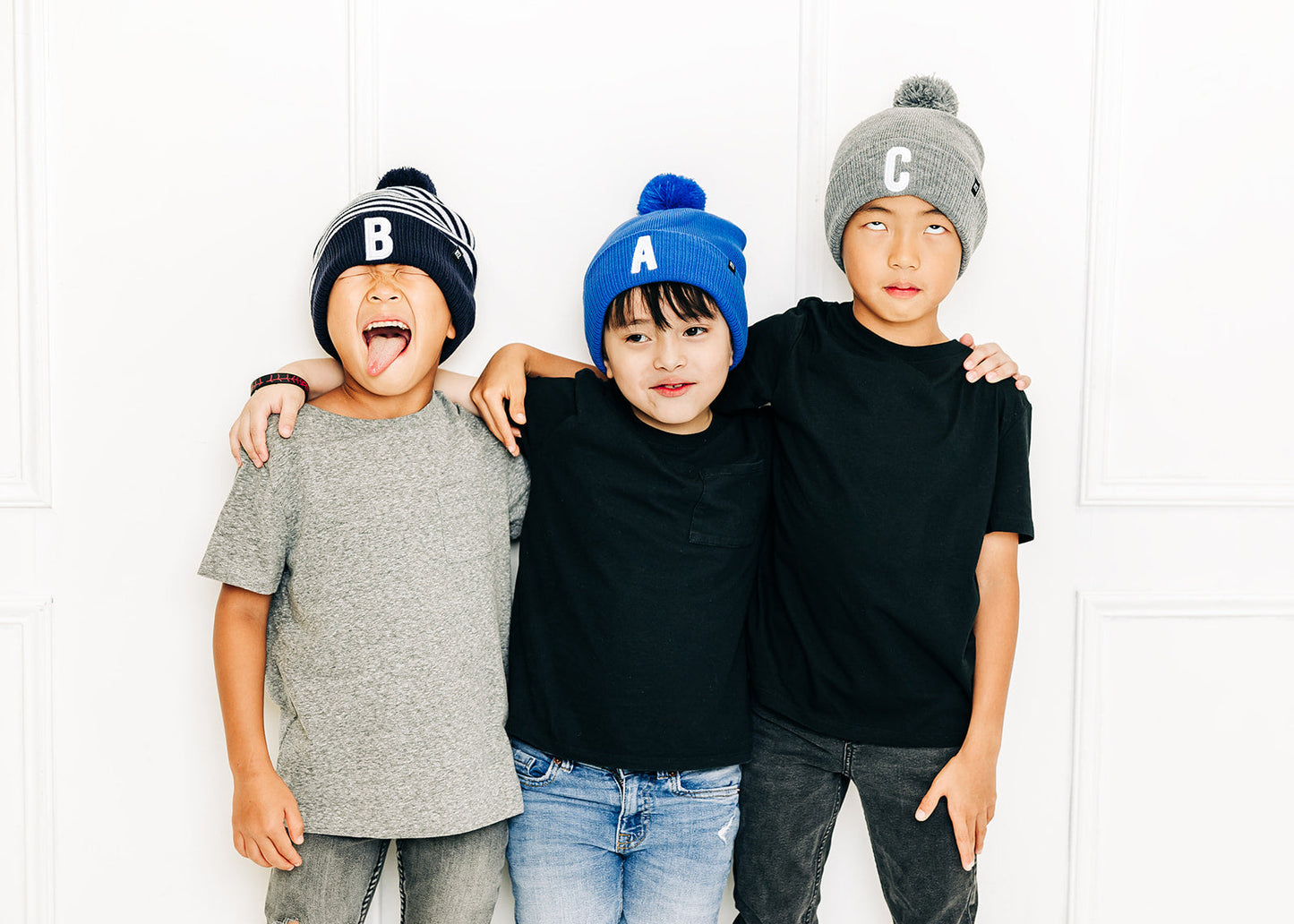 Letter Pom Pom Hat