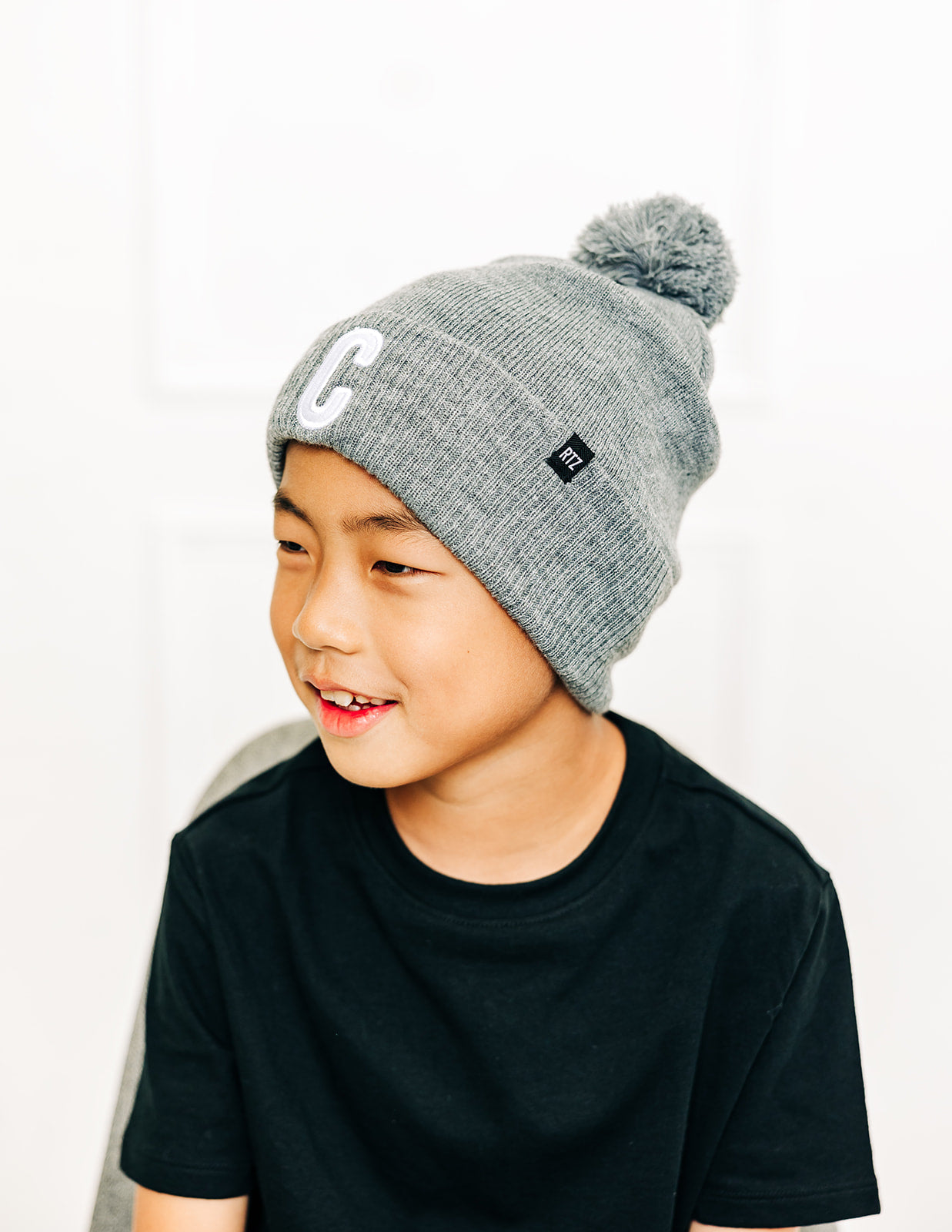 Letter Pom Pom Hat