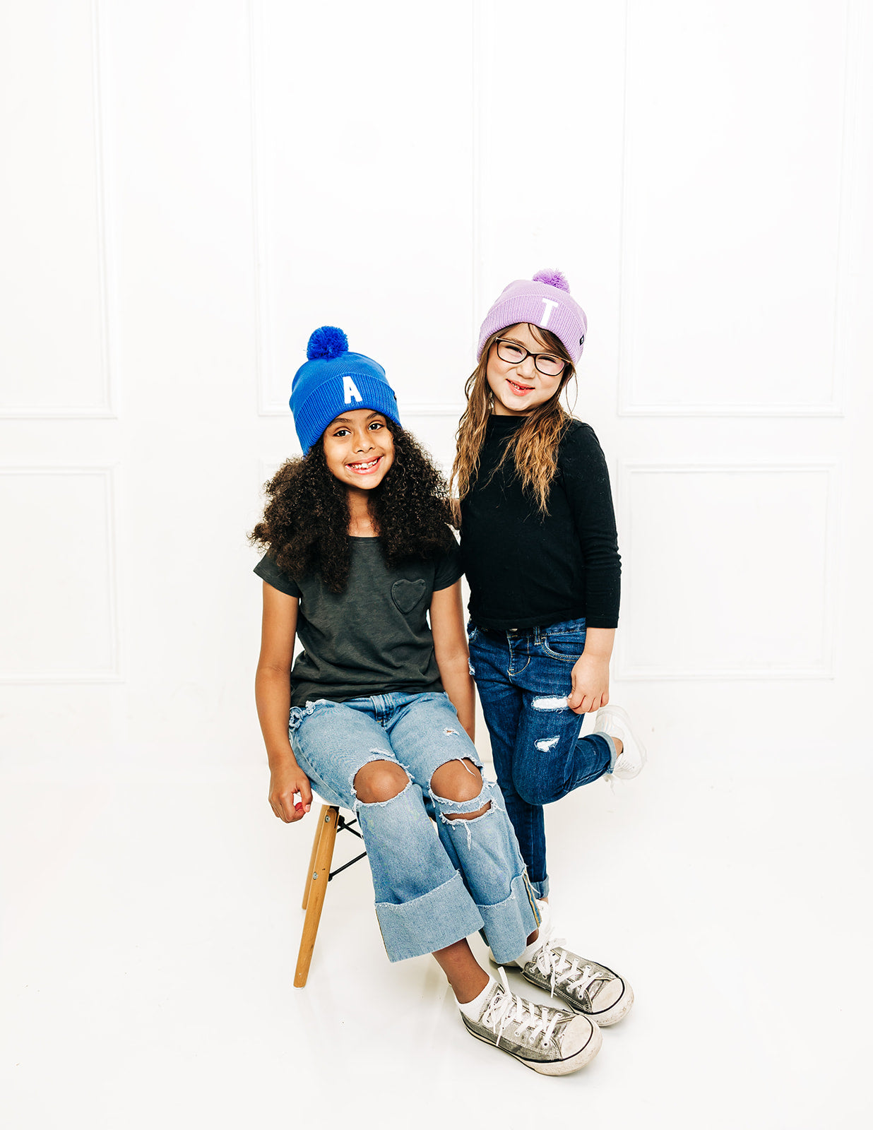 Letter Pom Pom Hat