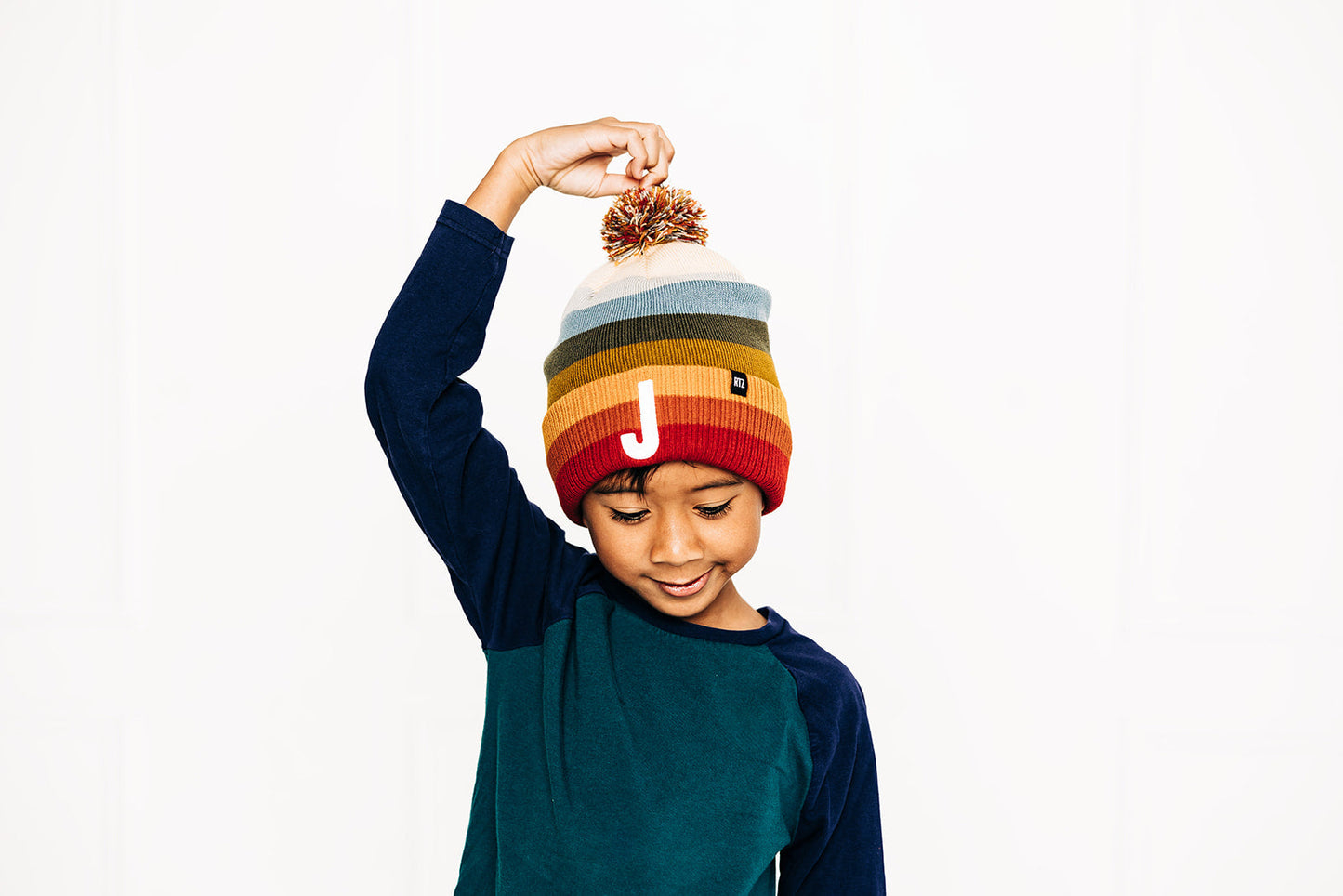 Letter Pom Pom Hat