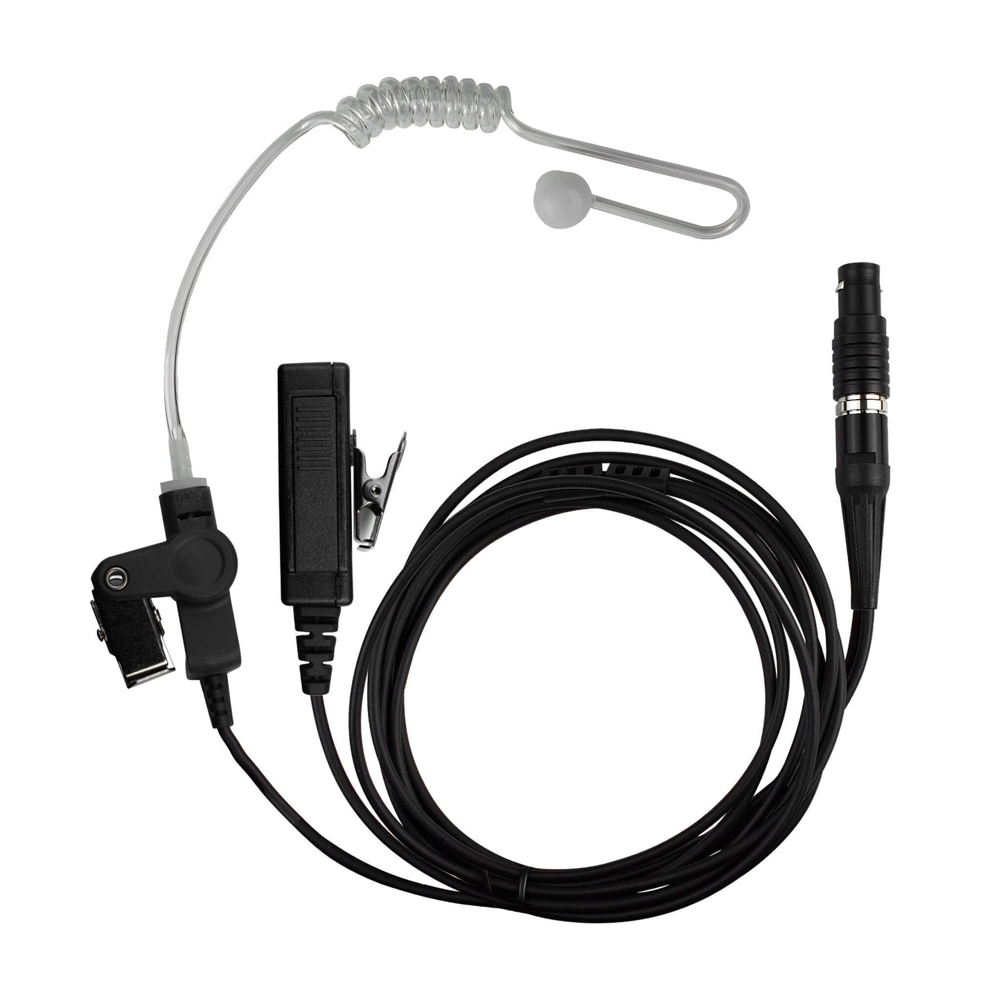 Tactical 2 Wire Mic & Earpiece Kit - Selex/Marconi/Bowman H4855, H4855U,  AN/PRC-343, Personal Role Radio PRR Integrated Intra Squad Radio IISR - LEMO 5 Pin Connector