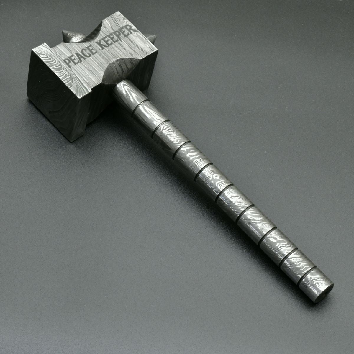 The Crusher Handmade Damascus Steel Hammer