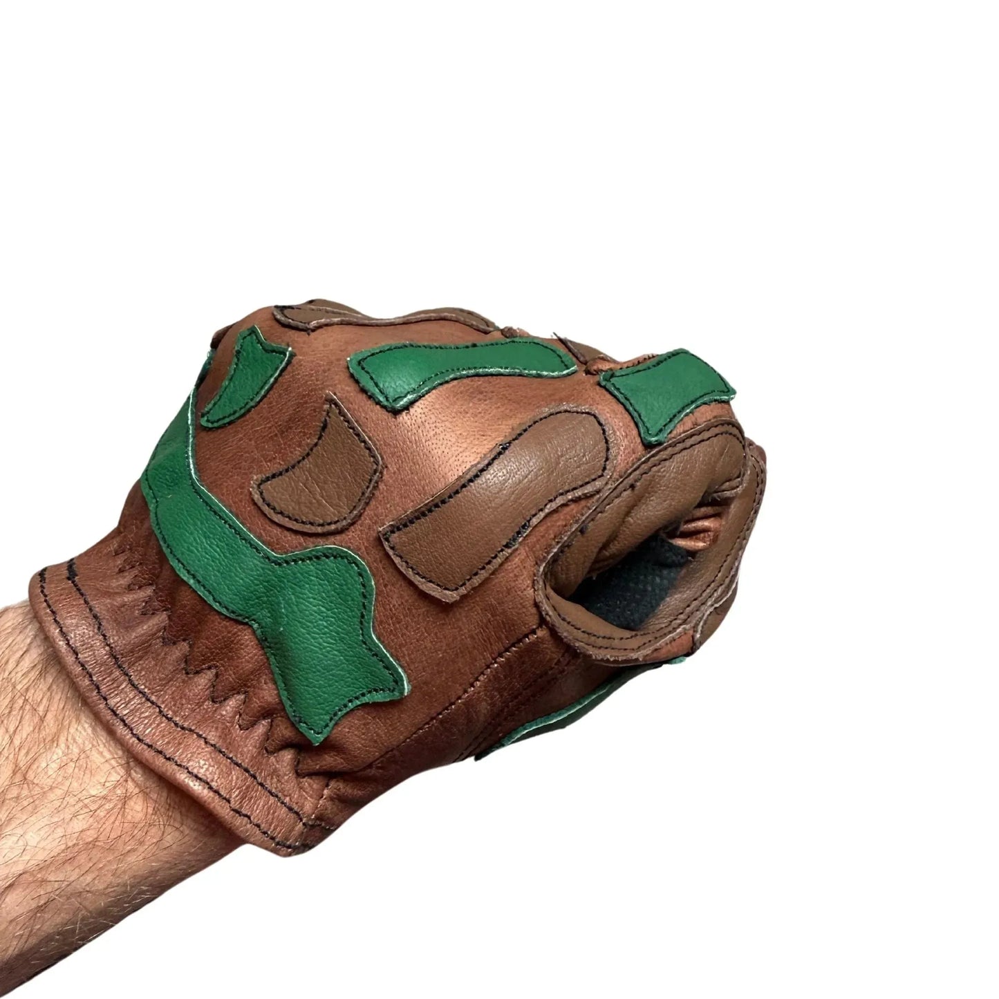 D7PB - Platte Basin Leather Hunting Glove - Retro Camouflage