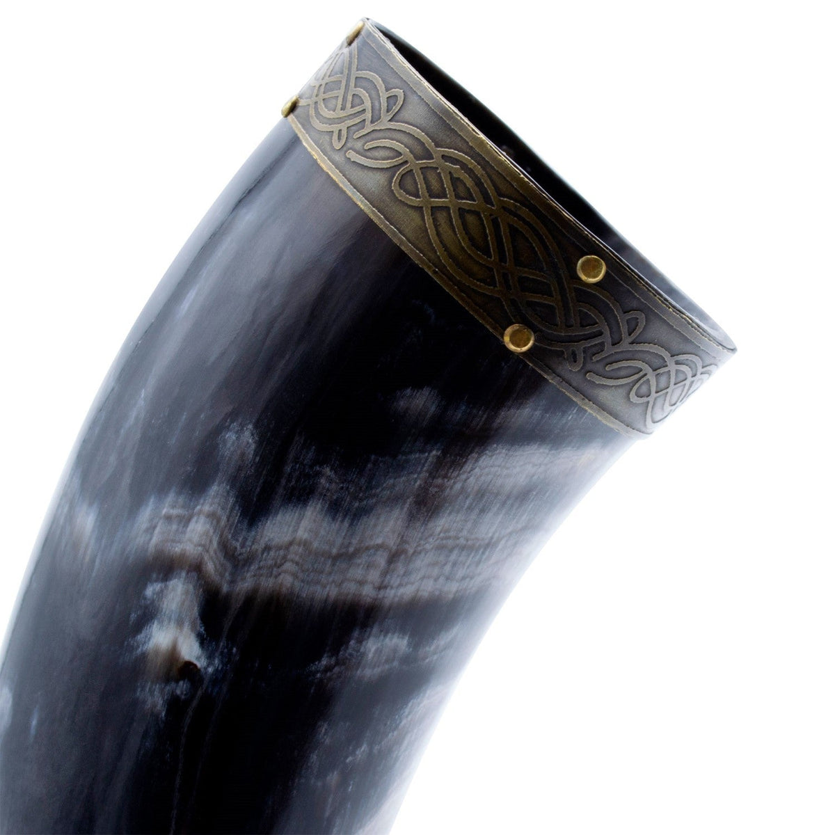Curved Drinking Horn Bundle with Stand & Holster (Pick Your Color)