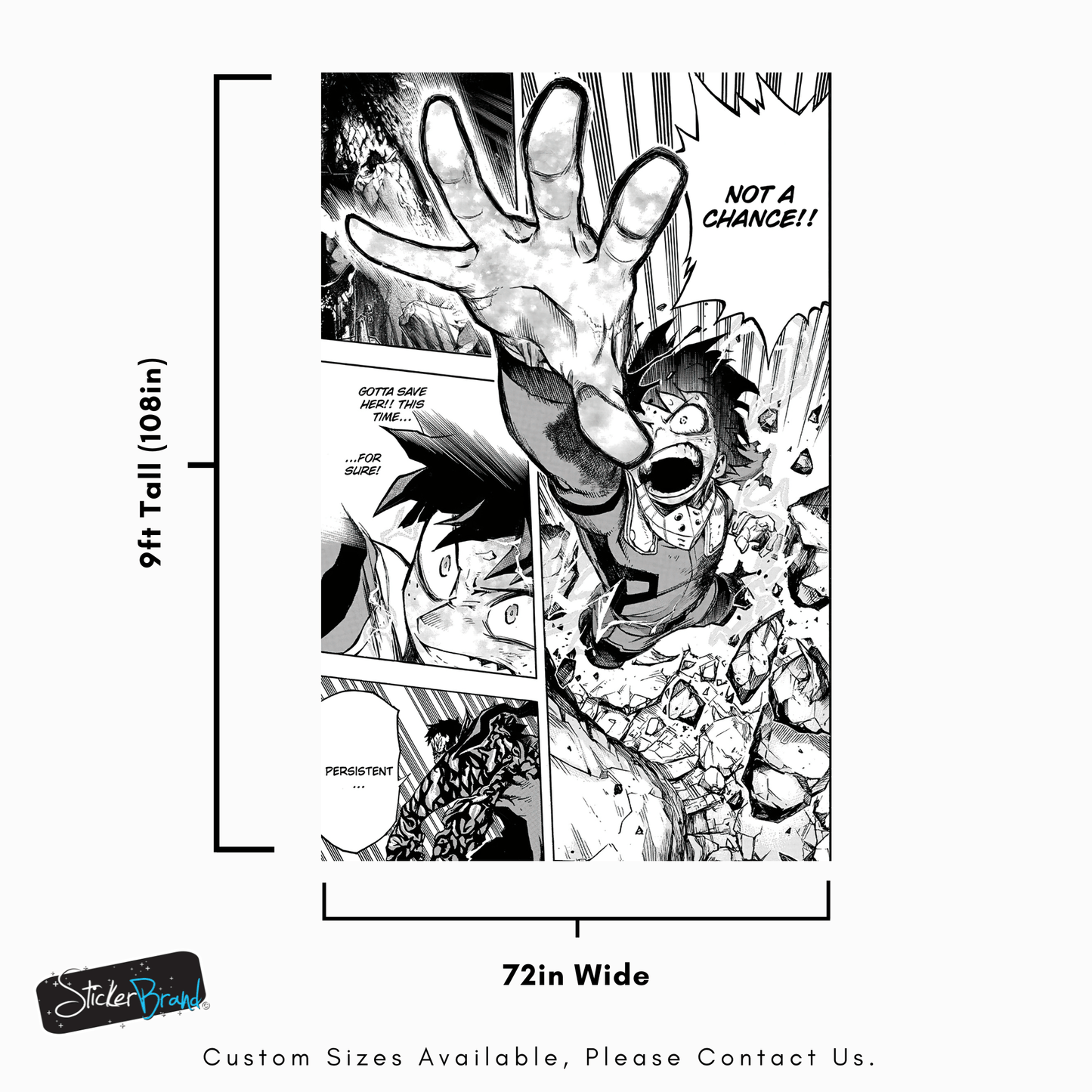 Midoriya Manga Panels Wallpaper Mural. #A1016