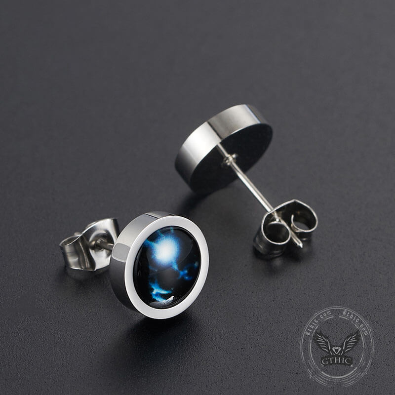 12 Constellation Zodiac Stainless Steel Luminous Stud Earrings
