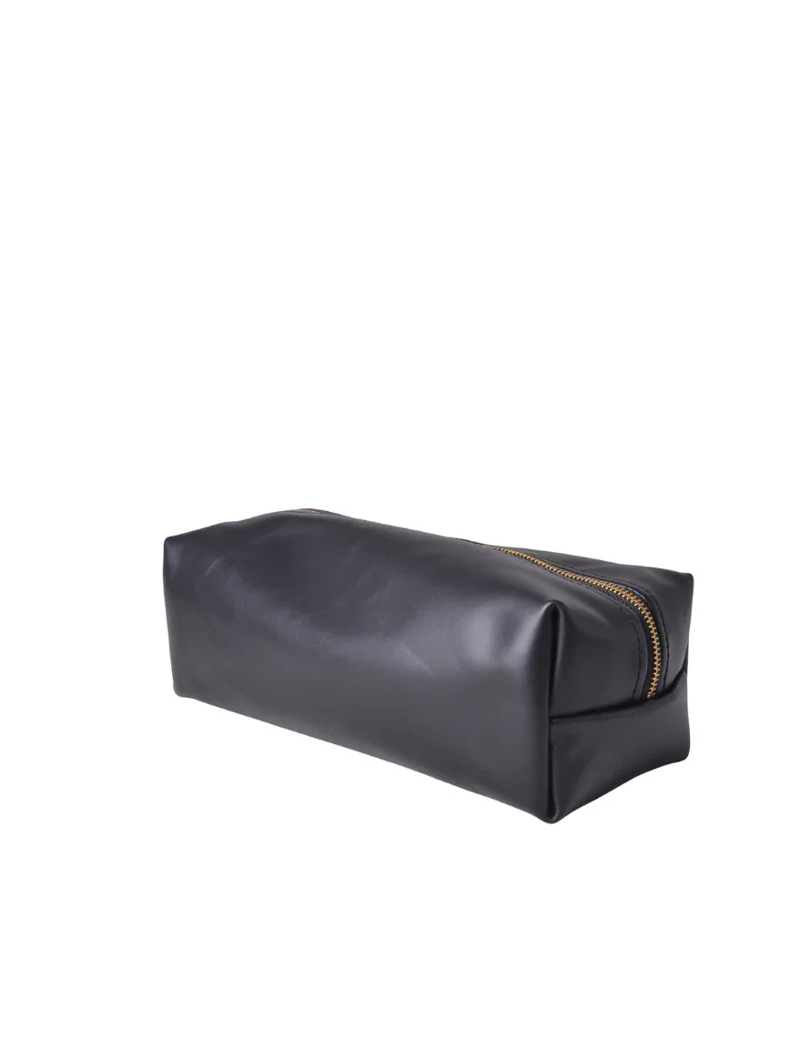 Mens Dopp Kit | Black Leather