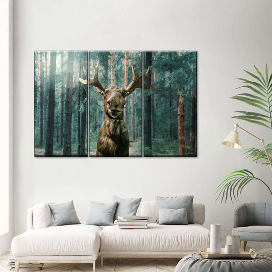 Wild Forest Moose Wall Art