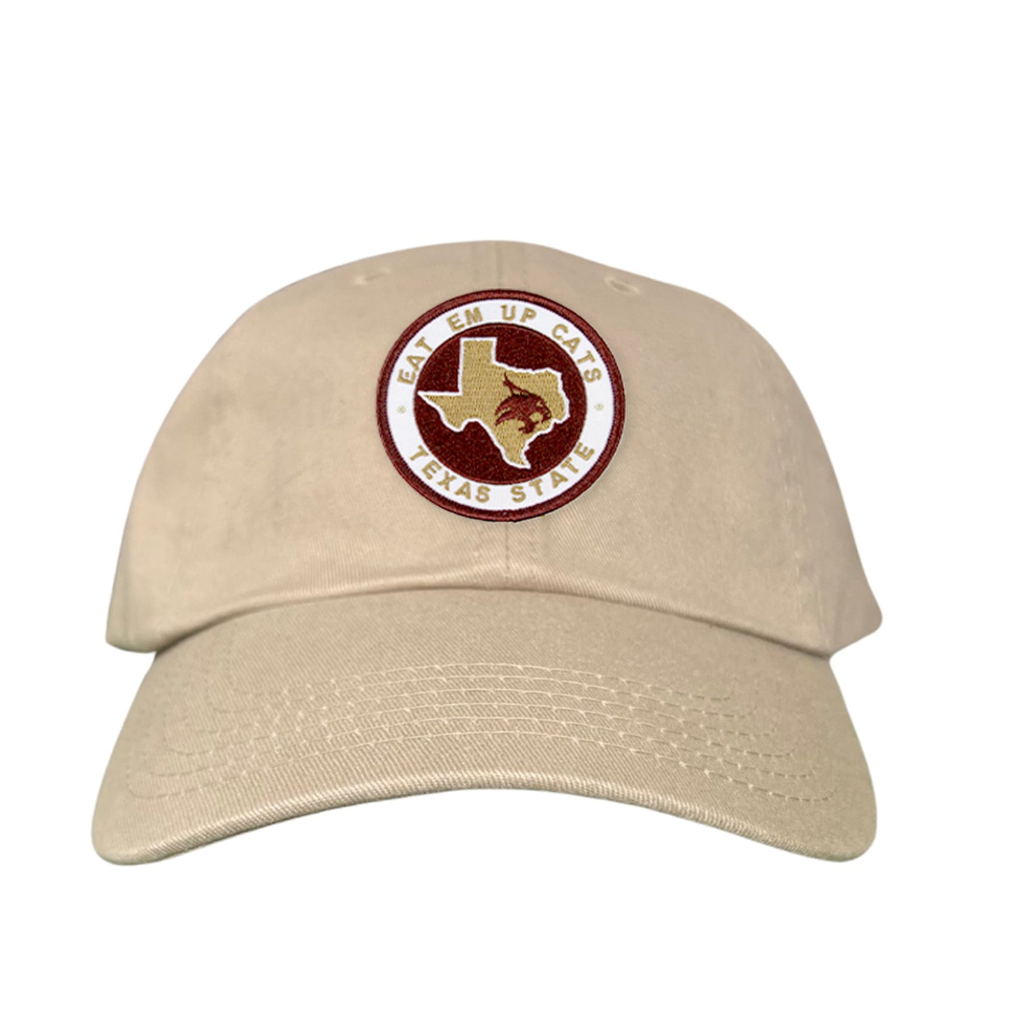 Texas State Eat Em Up Cats State of Texas Supercat Circle Patch / Hats / 097 / TXST018