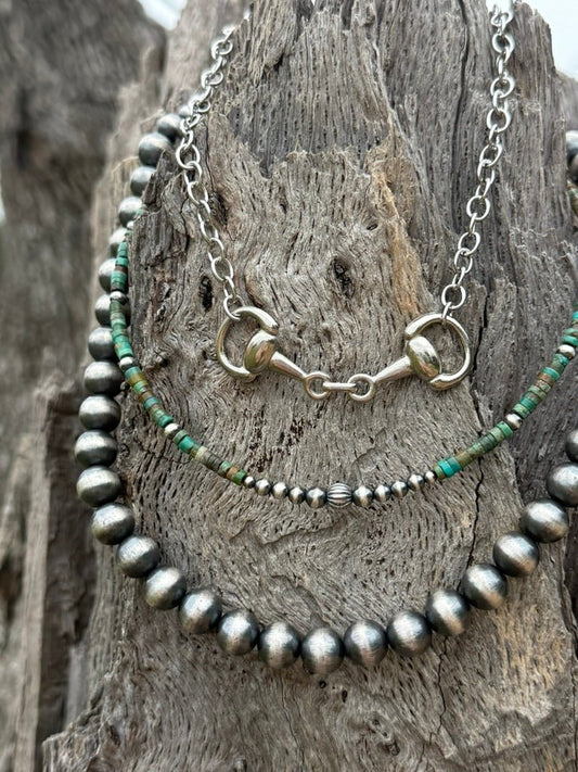 Snaffle Bit Silver Chain Necklace
