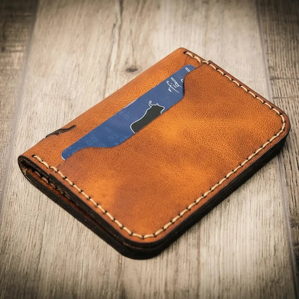 The Georgetown Minimalist Wallet in Chestnut Brown