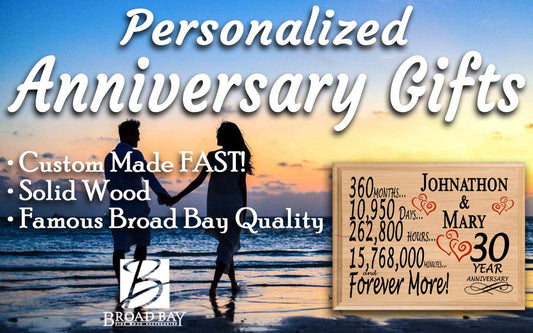 Personalized 30th Anniversary Gift – 30 Year Custom Wedding Anniversary Present for Husband, Wife, or Couple