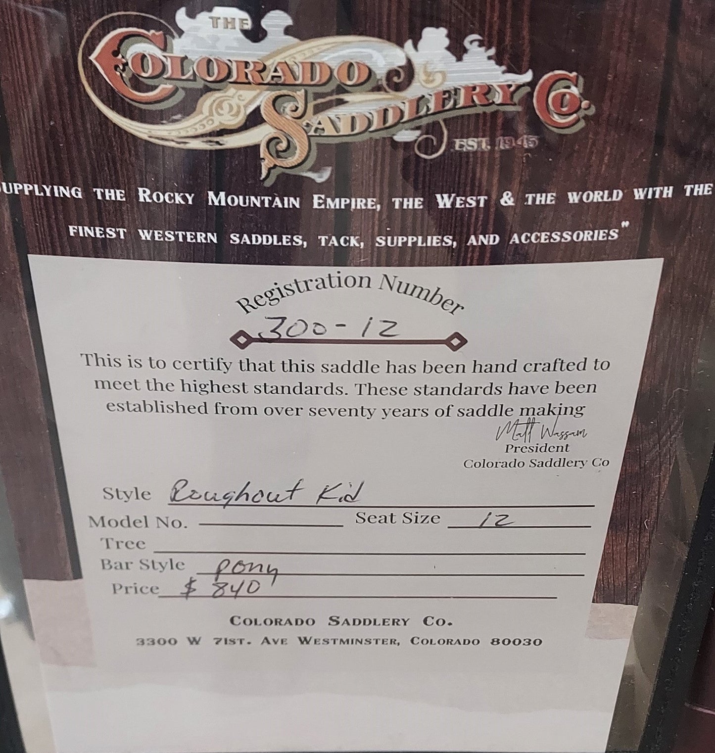 Roughout Kids Pony Saddle 12"