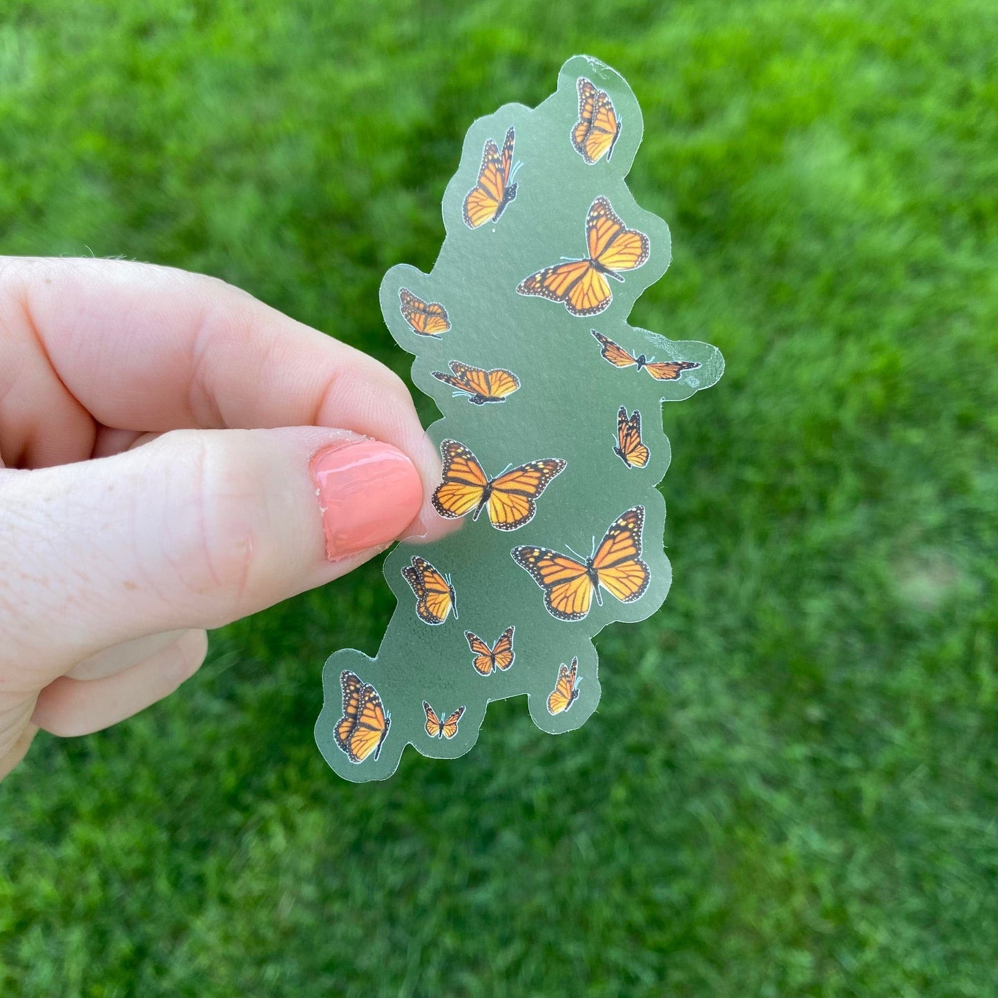Transparent Monarch Butterflies Sticker