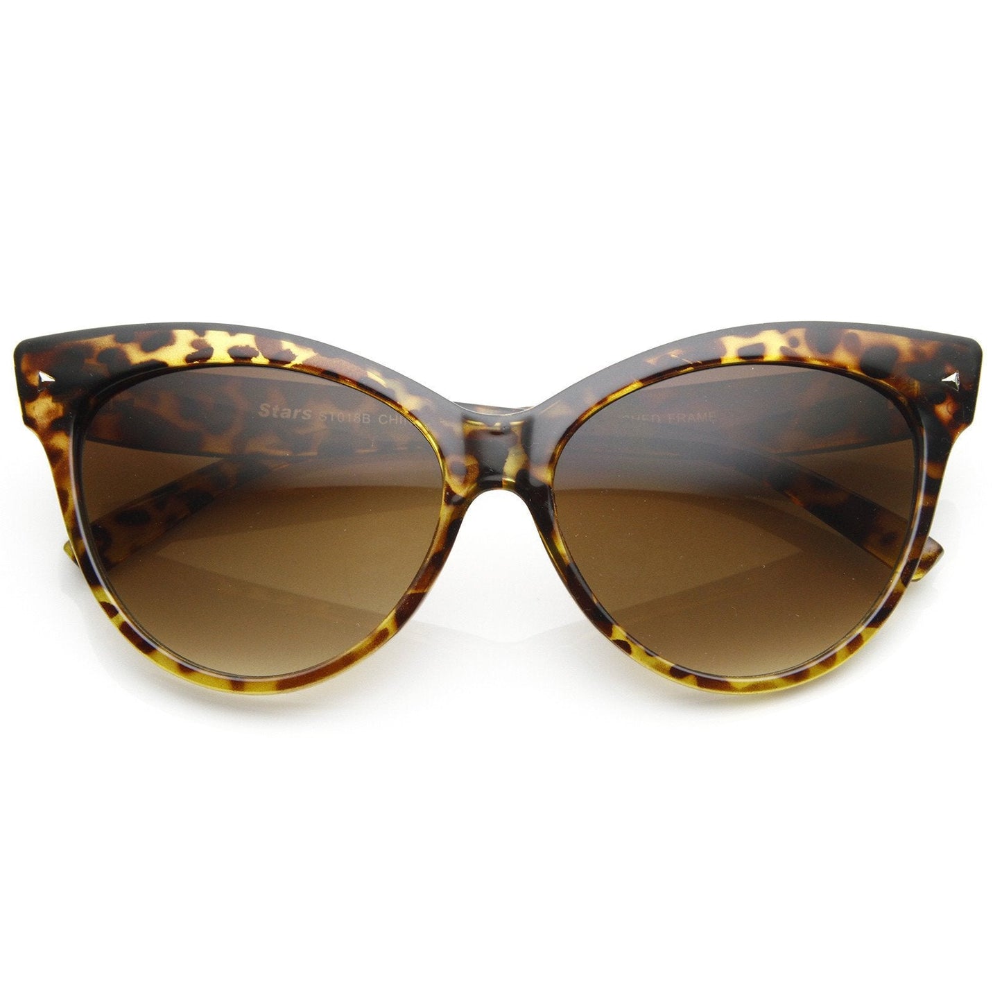 High Pointed Tip Inset Frame Oversize Cat Eye Sunglasses 8462
