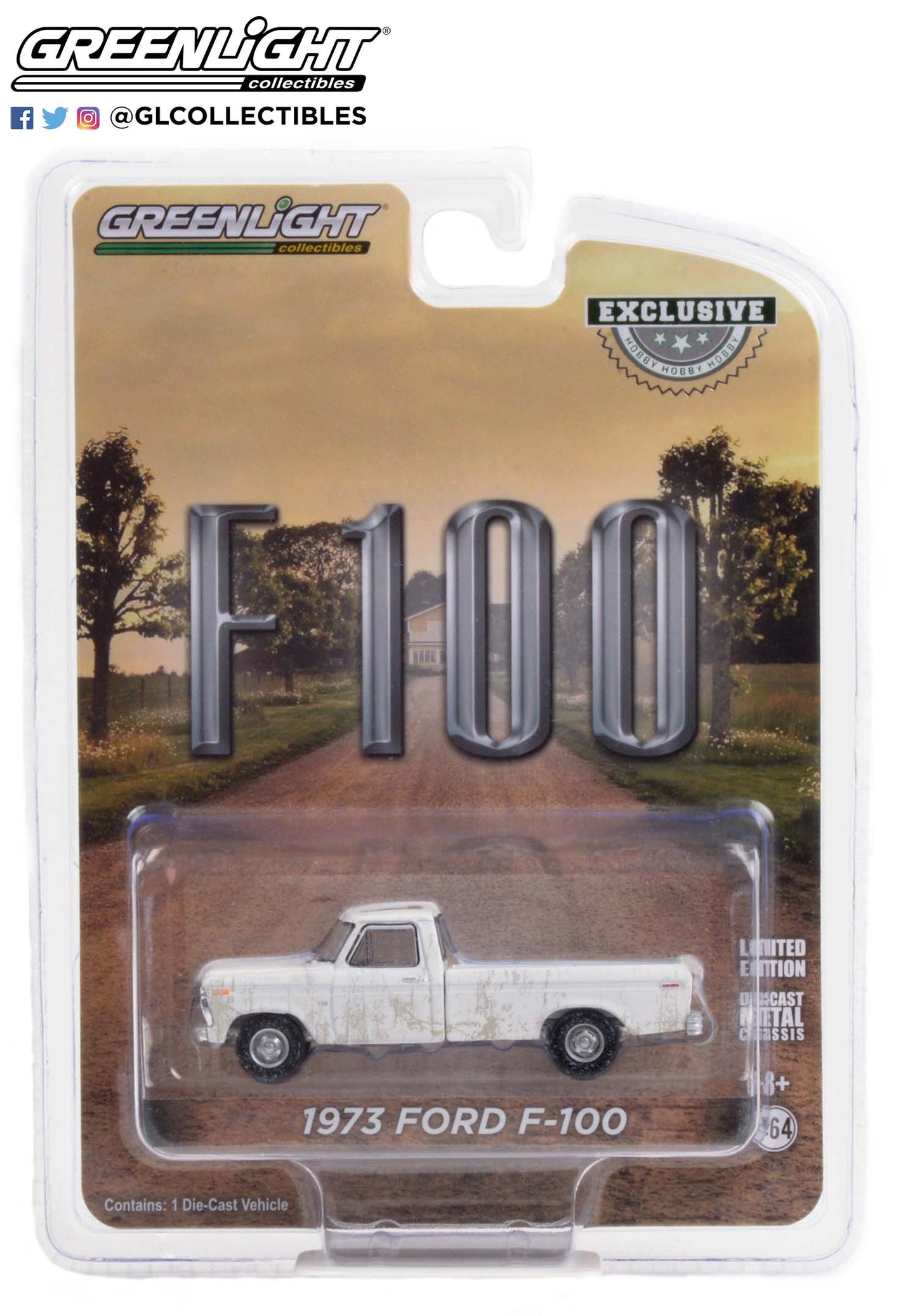 1:64 1973 Ford F-100 White Weathered (Hobby Exclusive) PREORDER Aug