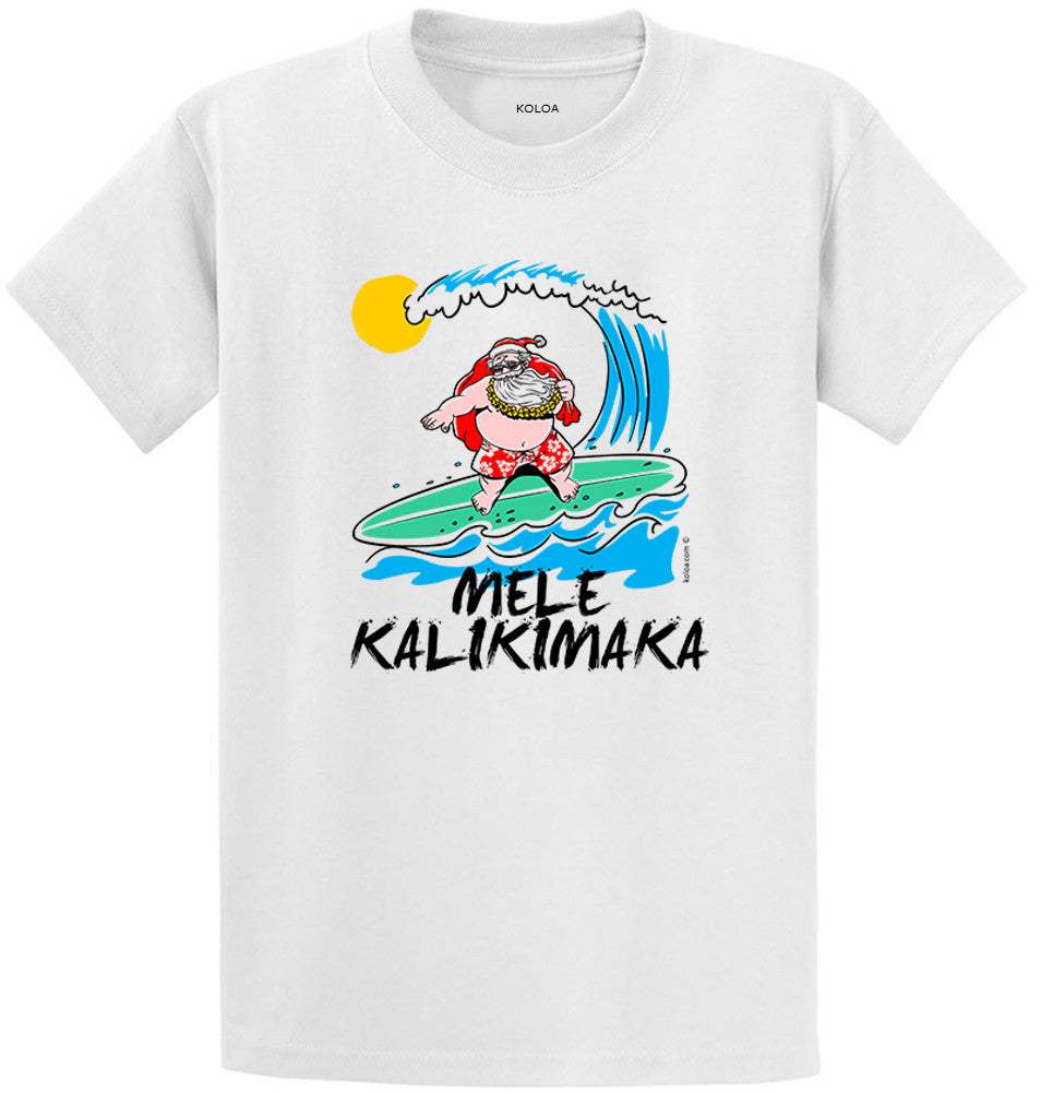 Koloa Surfing Santa Claus Heavyweight T-Shirt