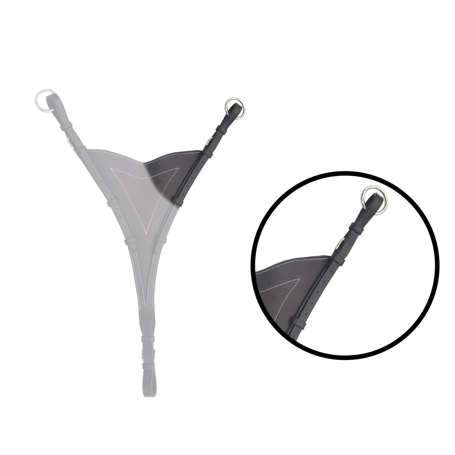 ExionPro Soft Leather Bib Running Martingale Attachment