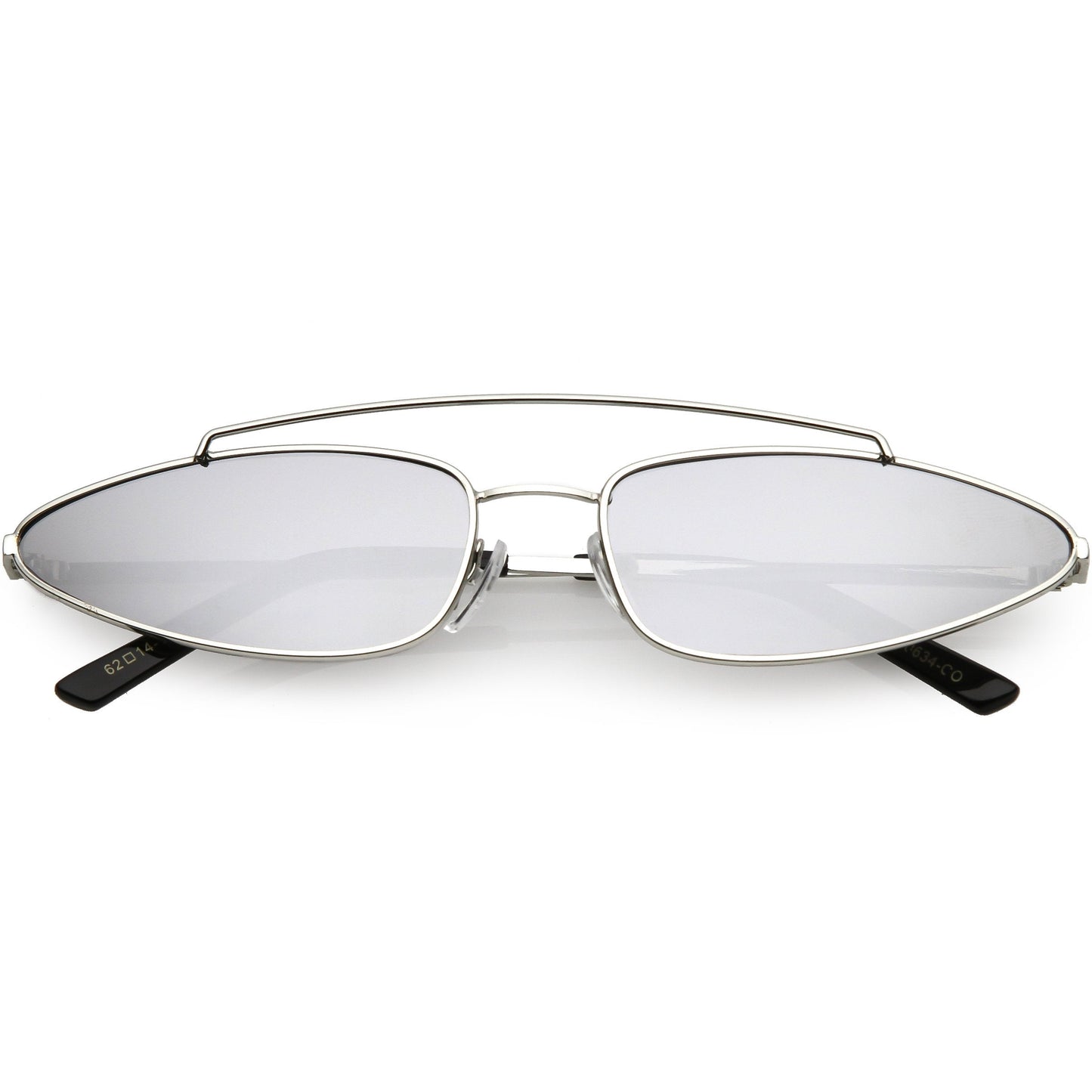 Retro 1990's Slim Triangle  Color Tone Flat Lens Sunglasses C725