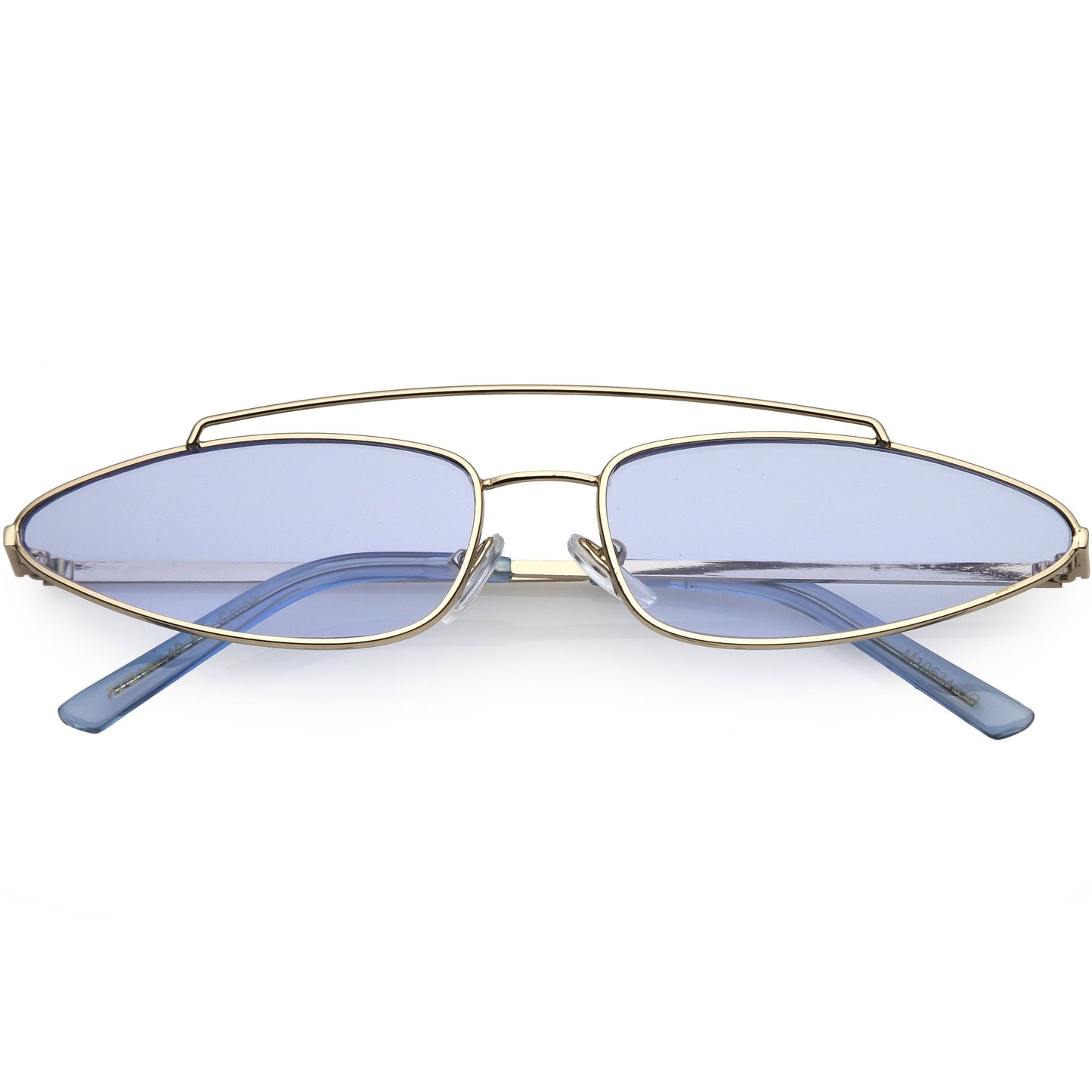 Retro 1990's Slim Triangle  Color Tone Flat Lens Sunglasses C725