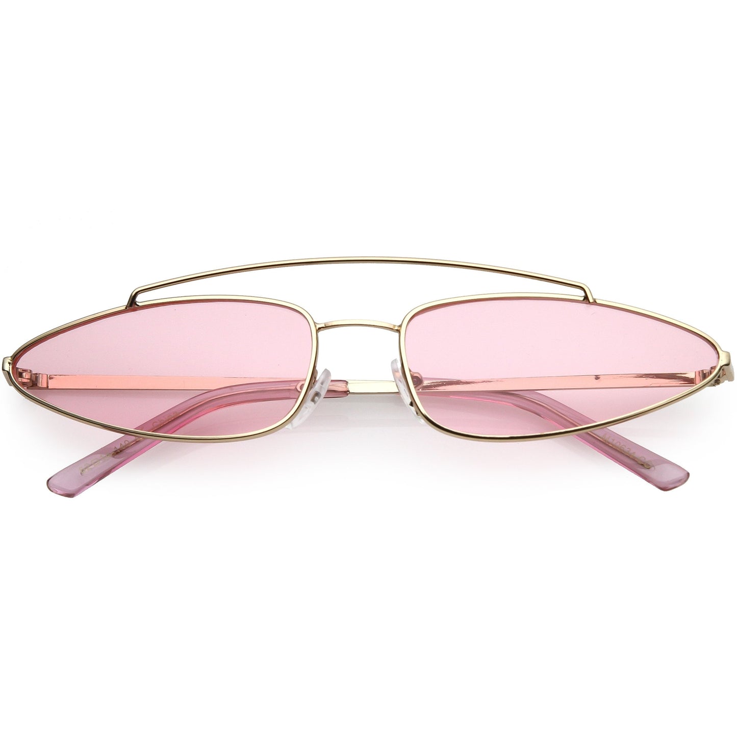 Retro 1990's Slim Triangle  Color Tone Flat Lens Sunglasses C725