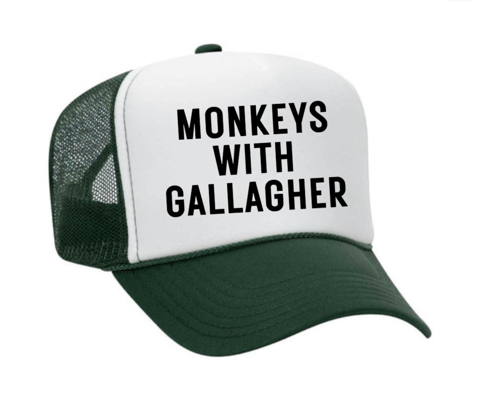 Monkeys With Gallagher Trucker Hat