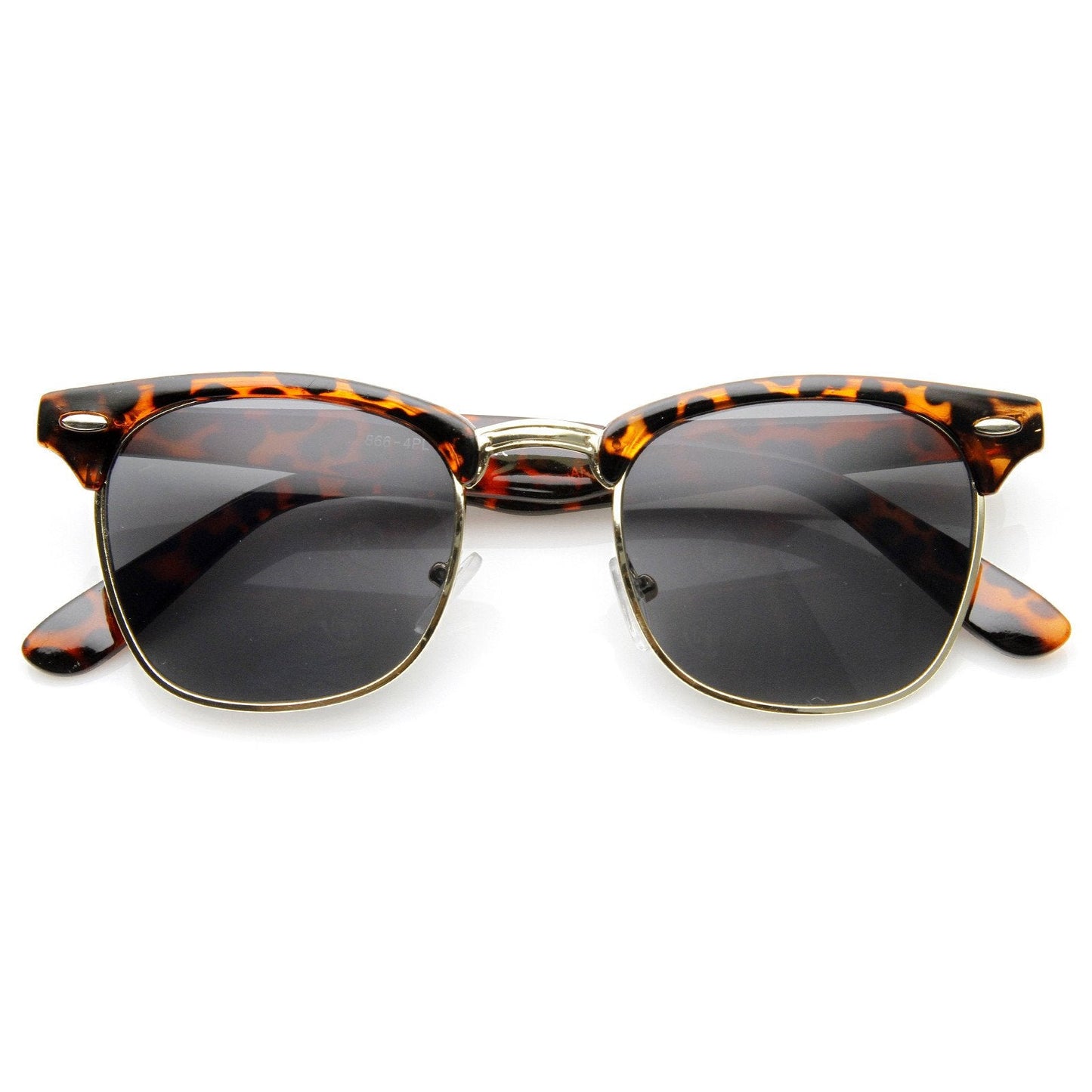 Vintage Half Frame Polarized Horned Rim Sunglasses 2936