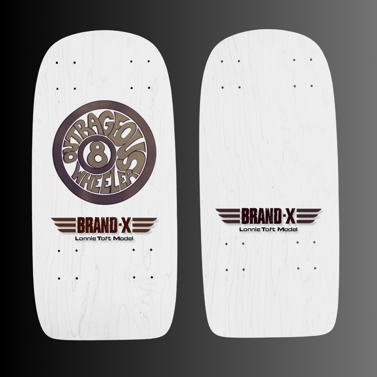 Lonnie Toft OUTRAGEOUS 8-WEELER Limited Edition, Hand-Painted Deck (PRE-ORDER, JANUARY 2027)